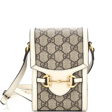 Gucci Horsebit 1955 Crossbody Bag GG Coated Canvas Mini