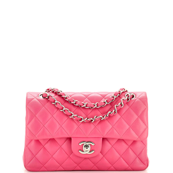 Chanel Classic Double Flap Bag Quilted Lambskin Small Pink 2339354