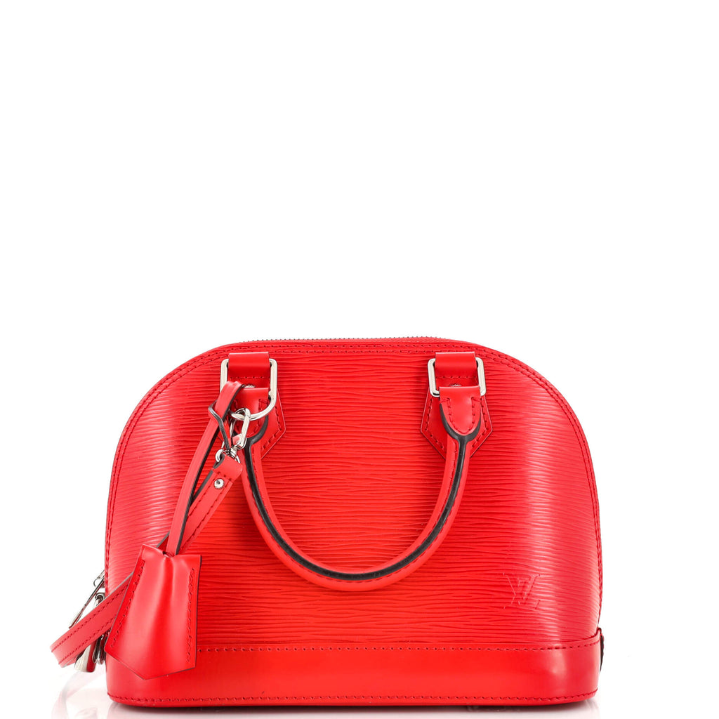 Louis Vuitton Red Epi Alma Handbag