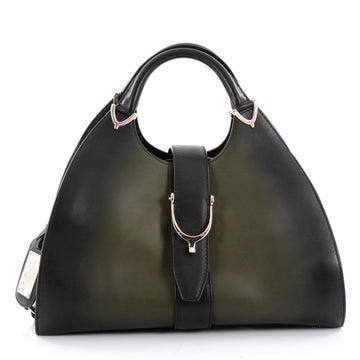 Gucci Stirrup Top Handle Bag 1921 Leather Large Green 2348801
