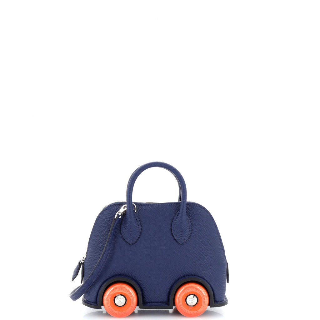 Hermes Bolide on Wheels Bag Epsom Mini Blue 2348911