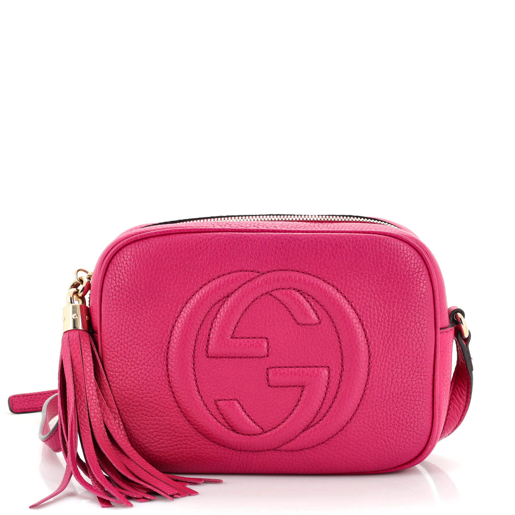 Gucci Soho Disco Crossbody Bag Leather Small Pink 2349011