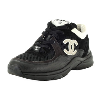 Chanel Women's CC Low-Top Sneakers Leather and Mesh