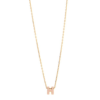 Hermes Pop H Pendant Chain Necklace Metal and Enamel Mini