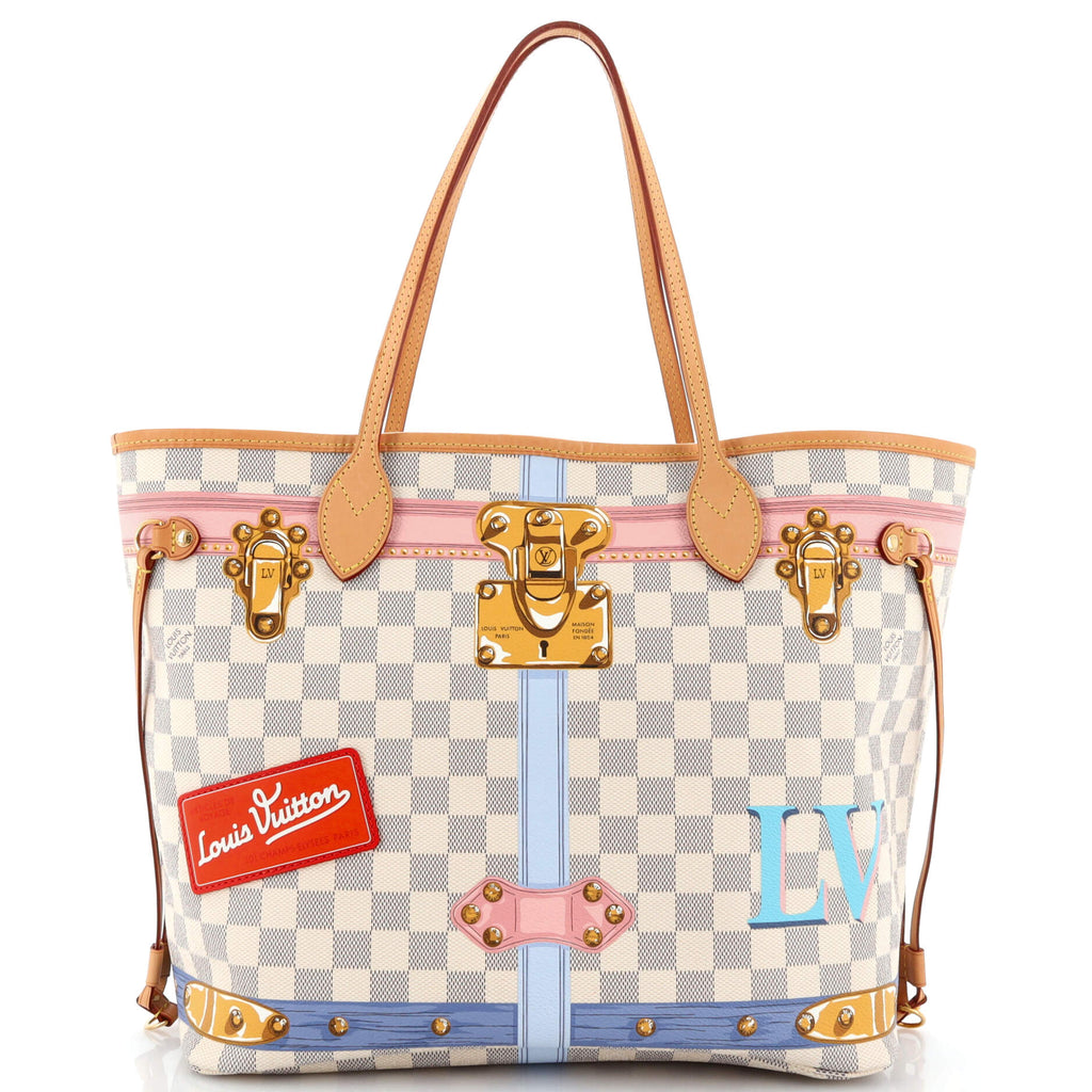 Louis Vuitton Neverfull NM Tote Limited Edition Damier Summer Trunks MM  Multicolor 2349441