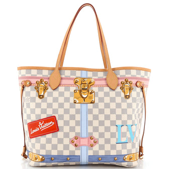 Louis Vuitton Neverfull NM Tote Damier MM White