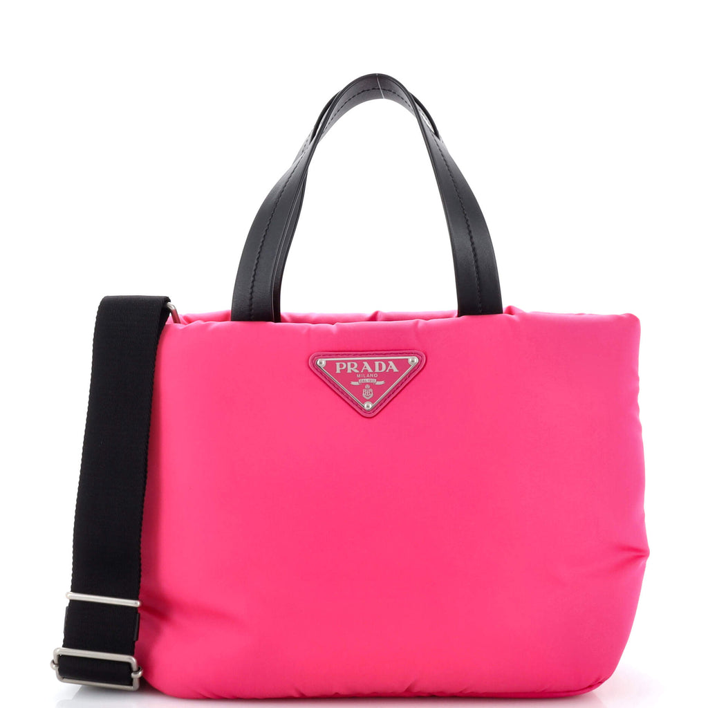 Prada Mini Padded Leather Shoulder Bag in Pink