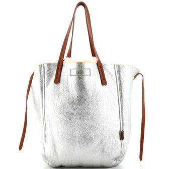 Celine Phantom Cabas Tote Leather with Shearling Medium
