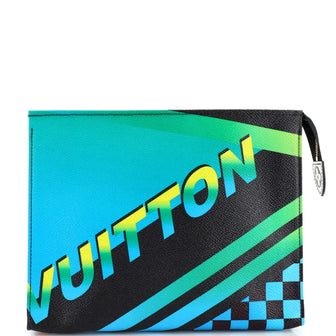 Louis Vuitton Toiletry Pouch Limited Edition Race Print Canvas 26  Multicolor 2349635