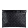 Louis Vuitton Discovery Pochette Monogram Eclipse Gaston Label GM Savane  Yellow in Coated Canvas/Cowhide Leather with Silver-tone - US