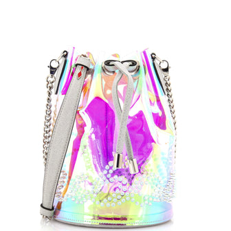 Christian Louboutin Marie Jane Bucket Bag Spiked Holographic PVC