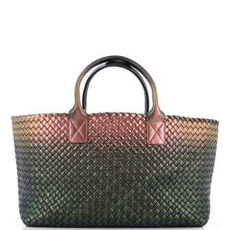 Bottega Veneta Cabat Tote Intrecciato Iridescent Nappa Medium