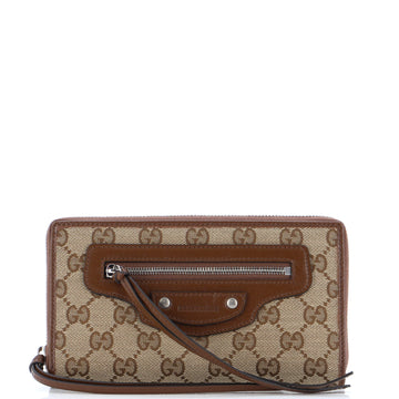 Balenciaga x Gucci The Hacker Project Neo Classic Zip Wallet GG Canvas Long