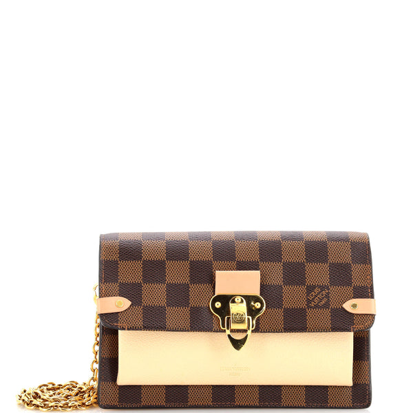 Shop Louis Vuitton DAMIER Vavin chain wallet (N60221) by SkyNS