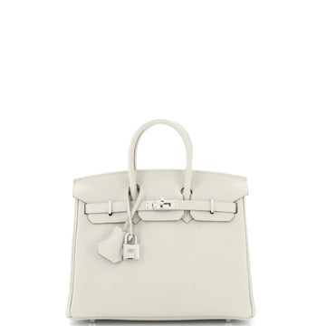 Hermes Birkin Handbag Grey Togo with Palladium Hardware 25
