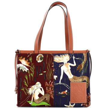 Loewe Paula's Ibiza Cushion Tote Printed Canvas Small
