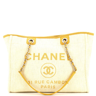 Chanel Deauville Tote Raffia Small
