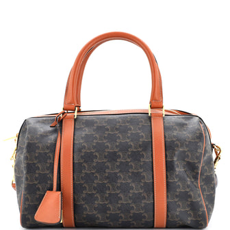 Celine Convertible Duffle Bag Triomphe Coated Canvas Large