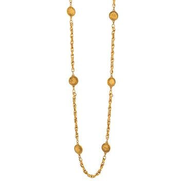 Chanel Vintage Multi-Medallion Long Chain Necklace Metal