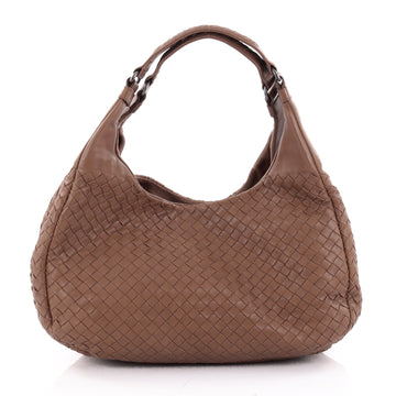 Bottega Veneta Campana Hobo Intrecciato Nappa Medium Brown 2349803