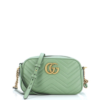 Gucci Mini Gg Marmont Crossbody Bag in Green