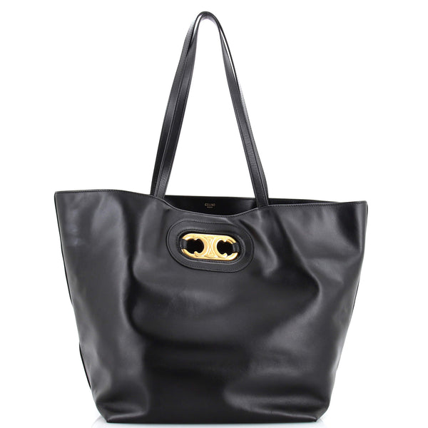 Celine Maillon Triomphe Leather Bucket Bag
