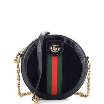 Gucci Ophidia Round Shoulder Bag Suede Mini