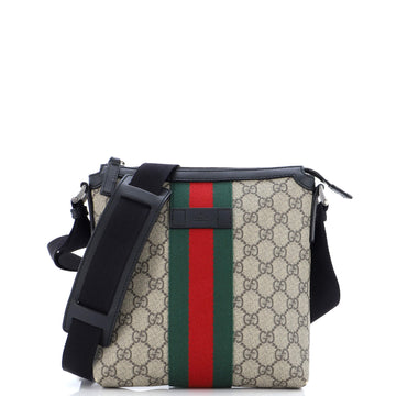 Gucci Web Messenger Bag GG Coated Canvas Small