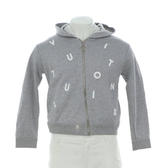 Louis Vuitton Men's Letters Zipped Hoodie Cotton Blend