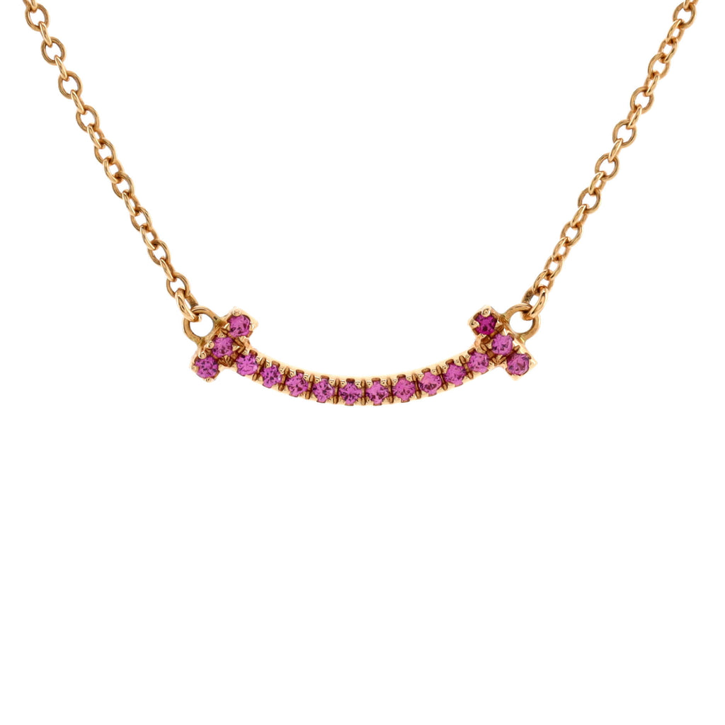 Tiffany Knot Pendant in Rose Gold with Pink Sapphires | Tiffany & Co.
