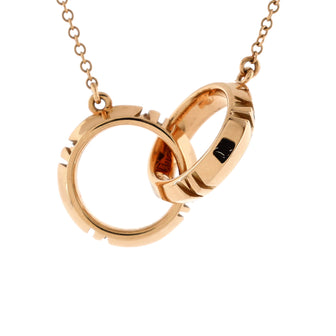 Tiffany & Co. Atlas X Closed Interlocking Pendant Necklace 18K Rose Gold