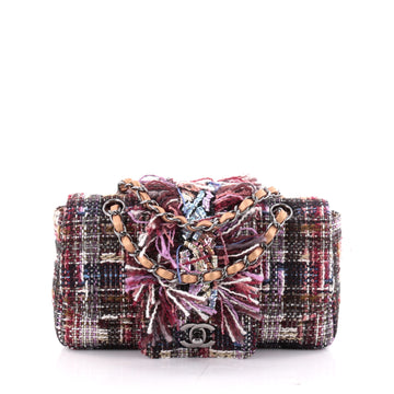 Chanel Flap Bag Tweed with Swarovski Small Pink 2349902