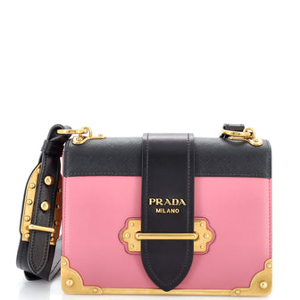 Prada Cahier Crossbody Bag City Calf and Saffiano Small