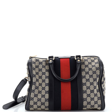 Gucci Vintage Web Boston Bag GG Canvas Medium
