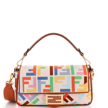 Fendi Baguette NM Bag Multicolor Zucca Canvas Medium