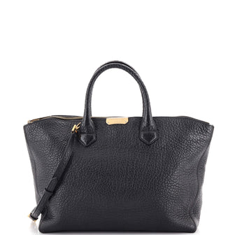 Burberry Dewsbury Convertible Tote Heritage Grained Leather Medium