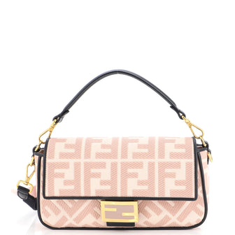 Fendi Baguette NM Bag Zucca Embroidered Canvas Medium