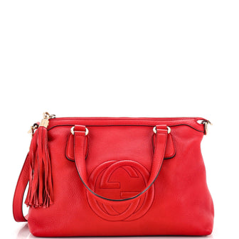 Gucci Soho Convertible Soft Top Handle Bag Leather