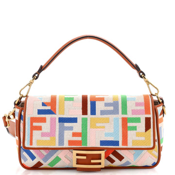 Fendi Baguette NM Bag Zucca Embroidered Canvas Medium