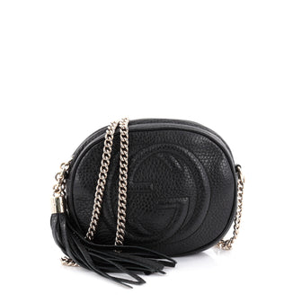 Gucci Soho Chain Bag Leather Mini Black 2350801