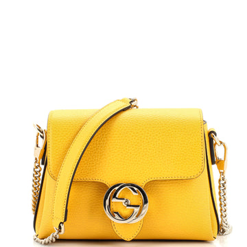 Gucci Interlocking Chain Crossbody Bag (Outlet) Leather Small