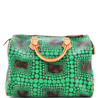 Louis Vuitton Speedy Handbag Limited Edition Kusama Town Monogram Canvas 30