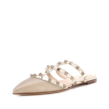 Valentino Garavani Women's Rockstud Flat Mules Leather