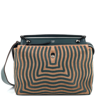 Fendi DotCom Click Top Handle Bag Hypnotic Suede Medium