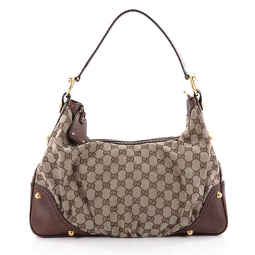 Gucci Jockey Hobo GG Canvas Medium Brown 2351601
