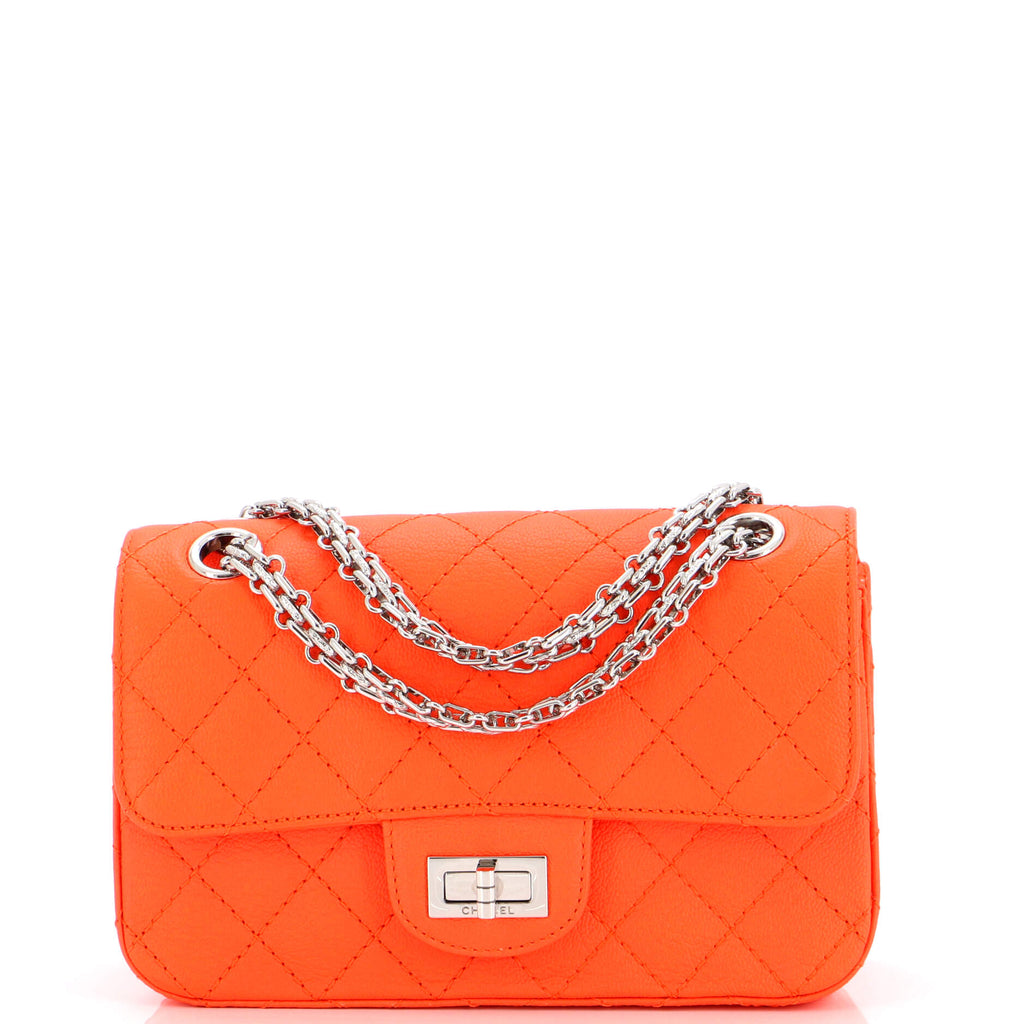 Chanel Reissue 2.55 Flap Bag Quilted Goatskin Mini Orange 2351941