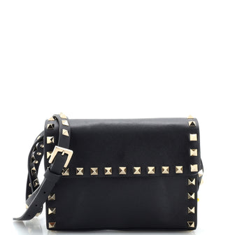 Valentino Garavani Rockstud Flap Crossbody Bag Leather Small