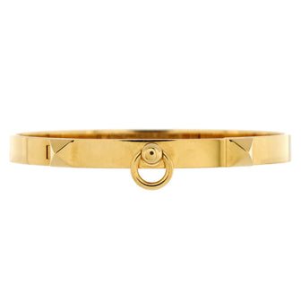 Hermes Collier de Chien Bracelet 18K Yellow Gold Small