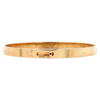 Hermes Kelly Bracelet 18K Rose Gold with 4 Diamonds Small