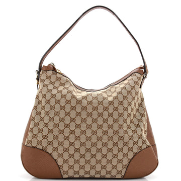 Gucci Bree Hobo GG Canvas with Leather Large